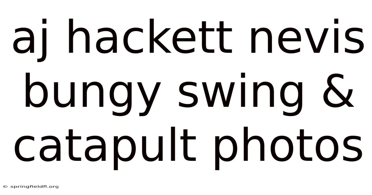 Aj Hackett Nevis Bungy Swing & Catapult Photos