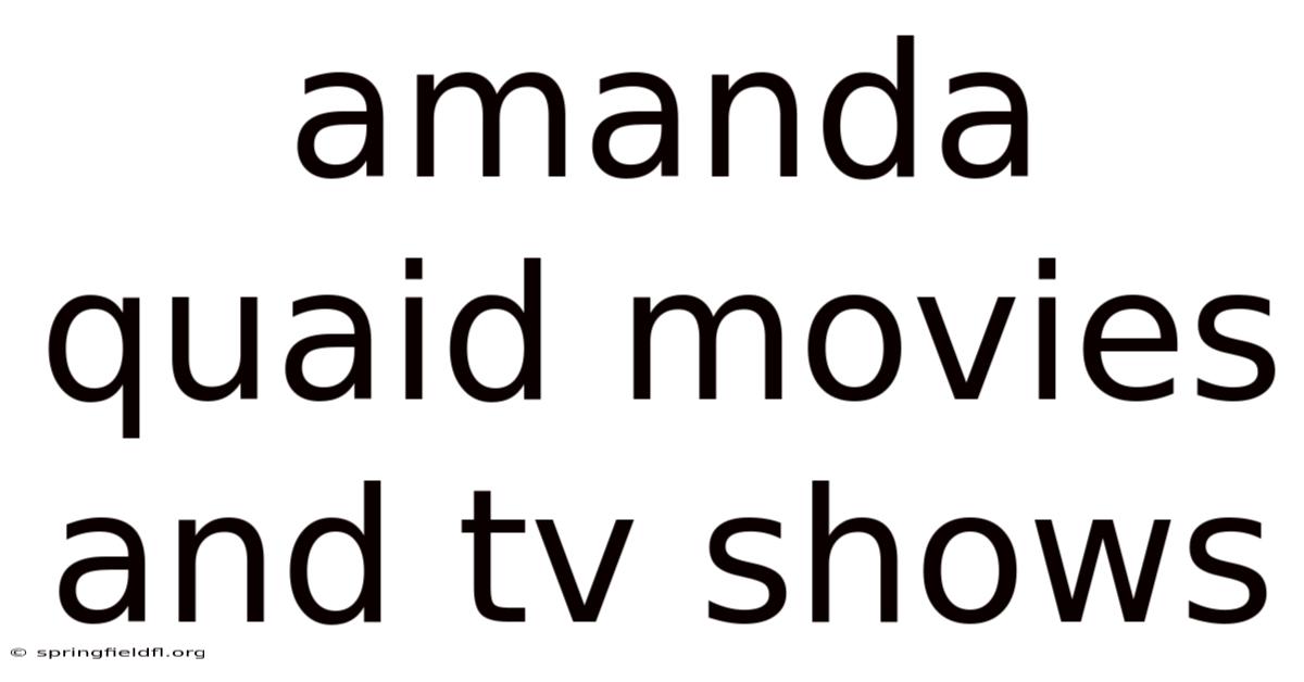 Amanda Quaid Movies And Tv Shows