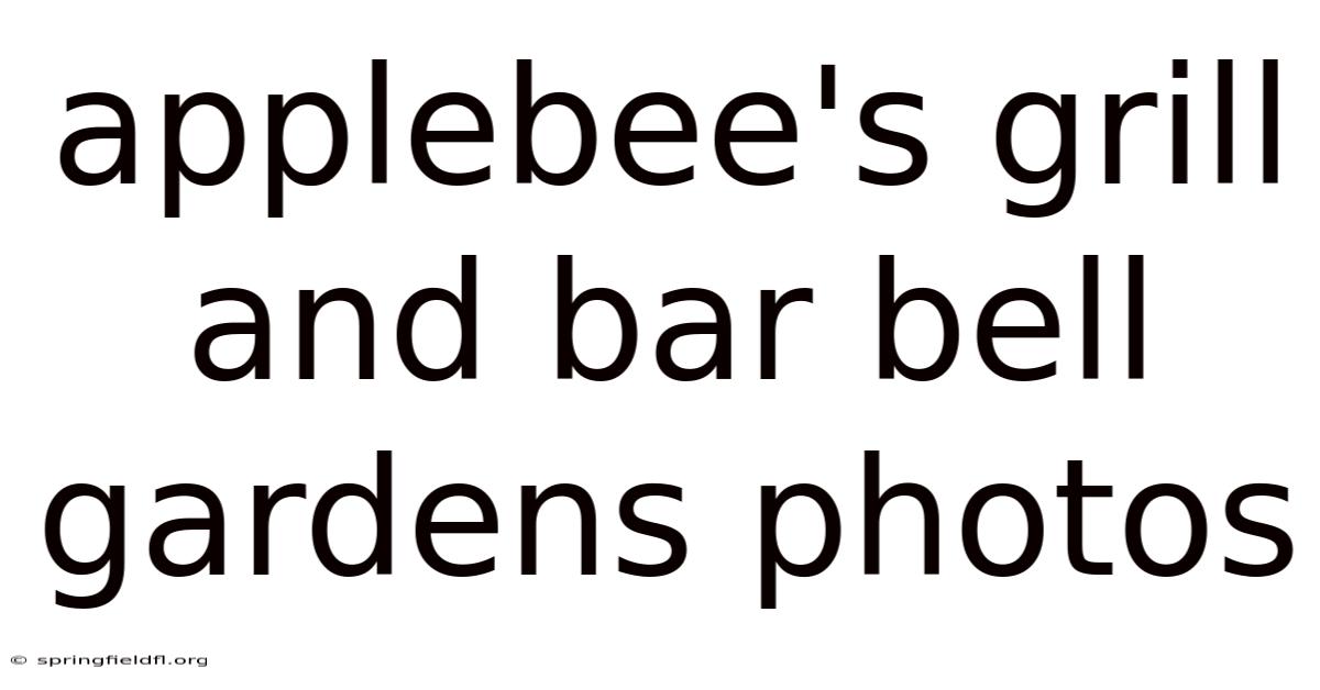 Applebee's Grill And Bar Bell Gardens Photos