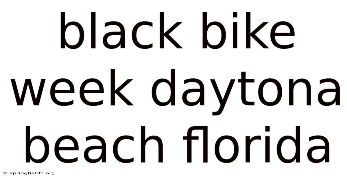 Black Bike Week Daytona Beach Florida