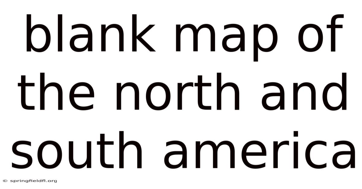 Blank Map Of The North And South America