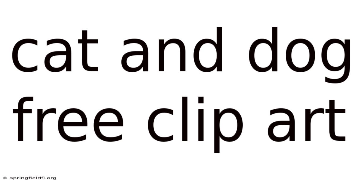 Cat And Dog Free Clip Art