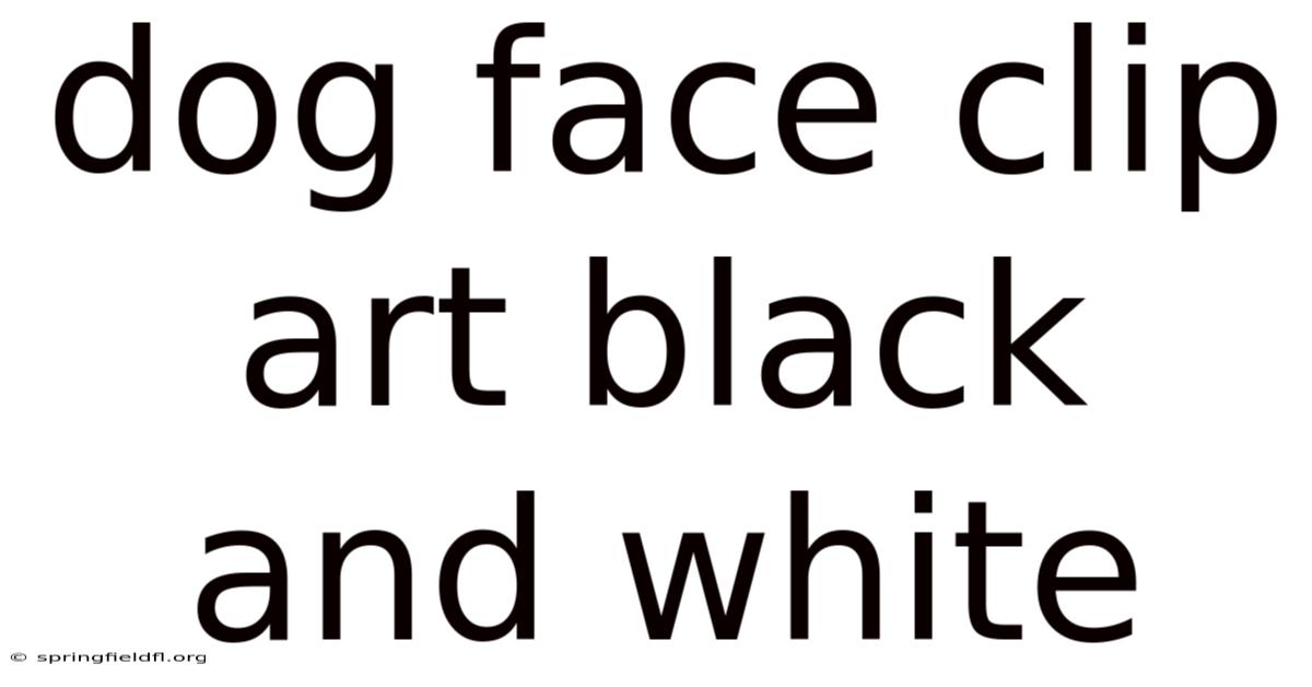 Dog Face Clip Art Black And White