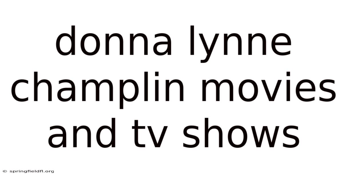 Donna Lynne Champlin Movies And Tv Shows