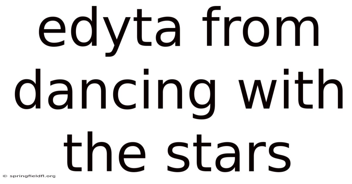 Edyta From Dancing With The Stars