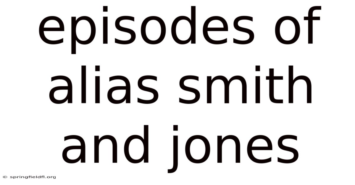 Episodes Of Alias Smith And Jones