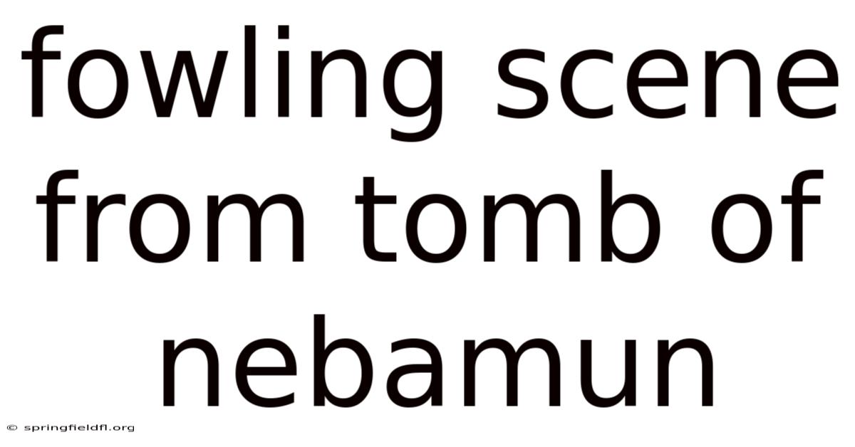 Fowling Scene From Tomb Of Nebamun