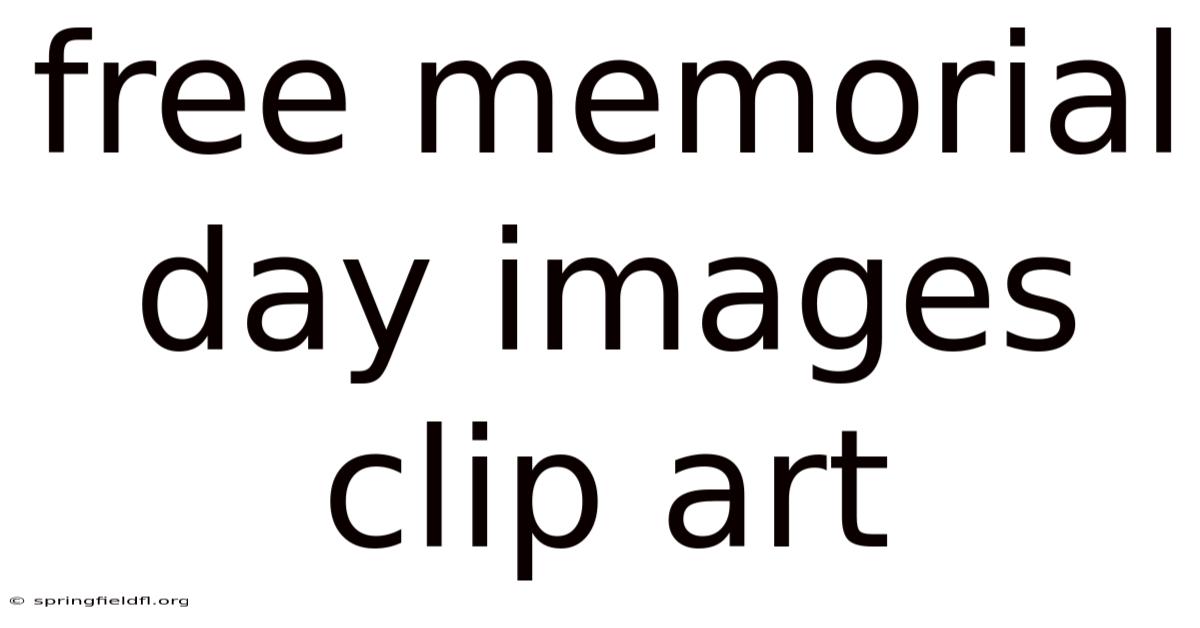 Free Memorial Day Images Clip Art