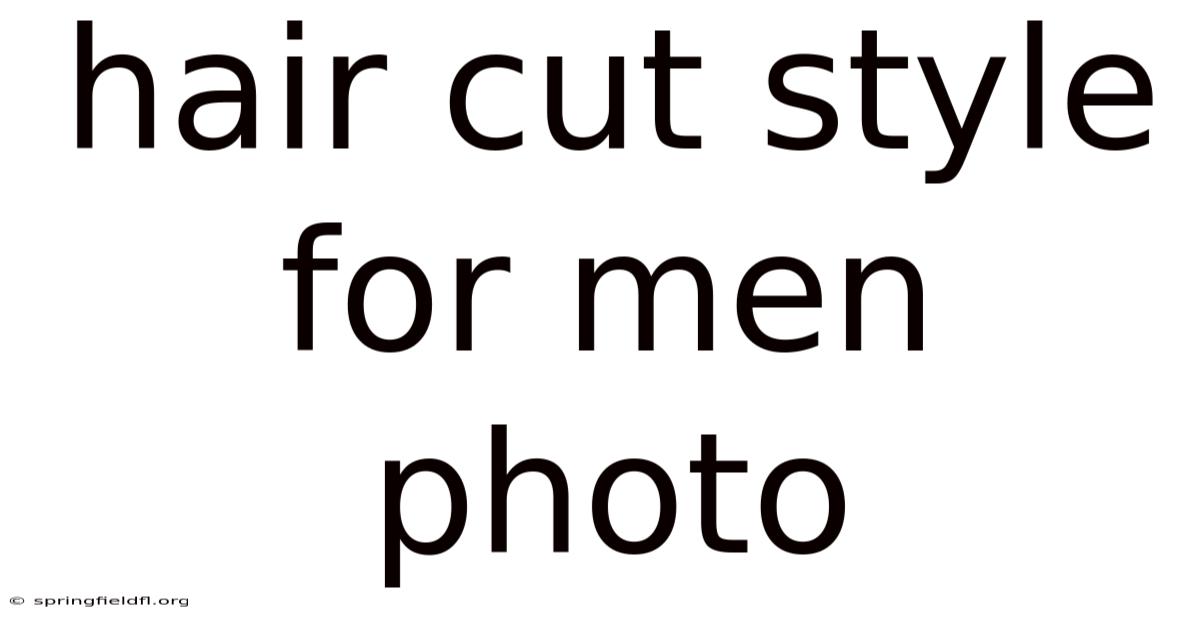 Hair Cut Style For Men Photo
