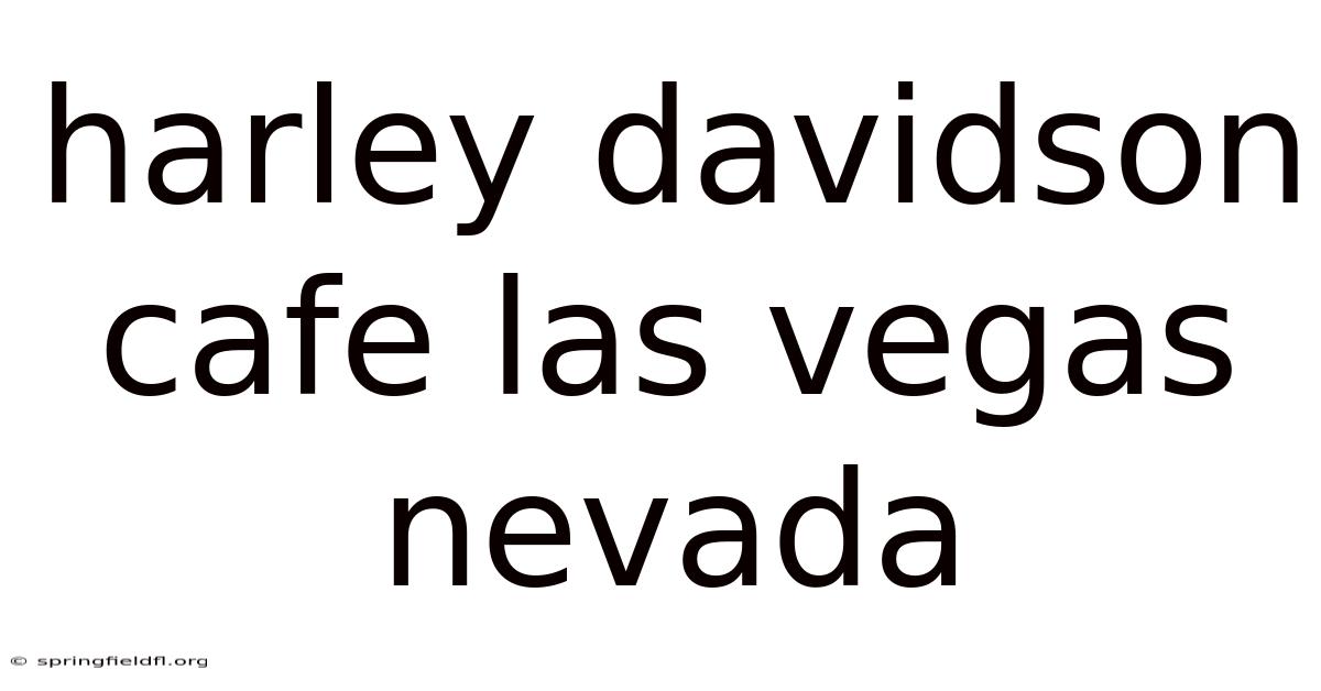 Harley Davidson Cafe Las Vegas Nevada