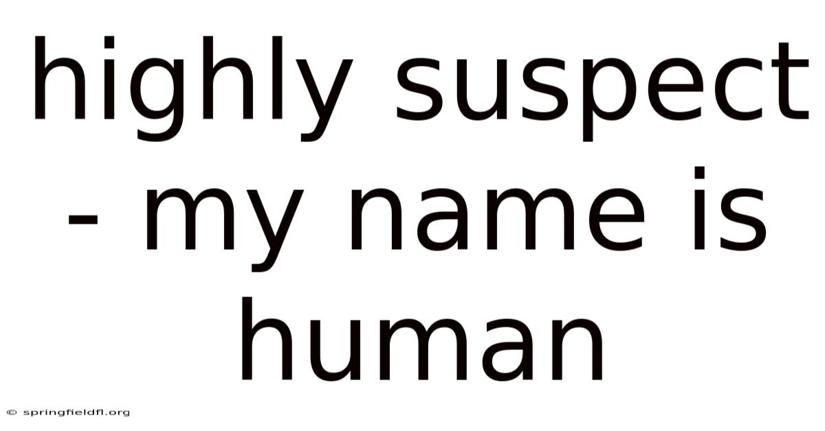 Highly Suspect - My Name Is Human