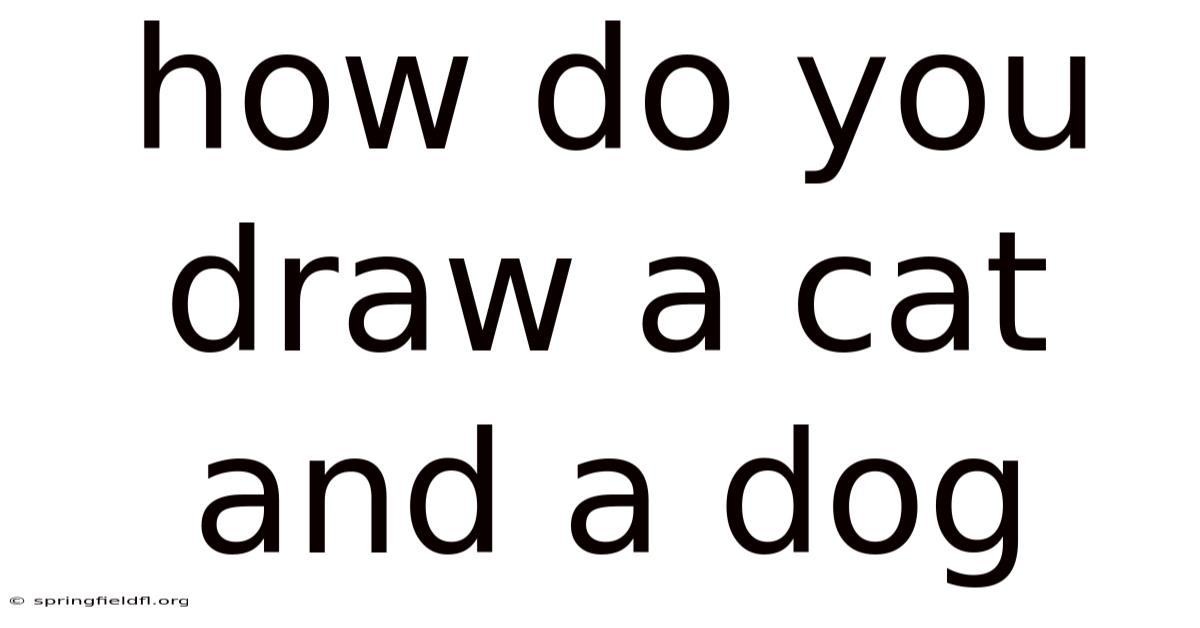 How Do You Draw A Cat And A Dog