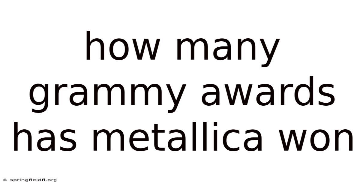 How Many Grammy Awards Has Metallica Won
