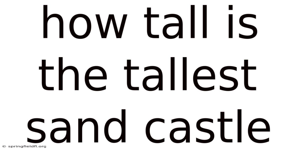 How Tall Is The Tallest Sand Castle
