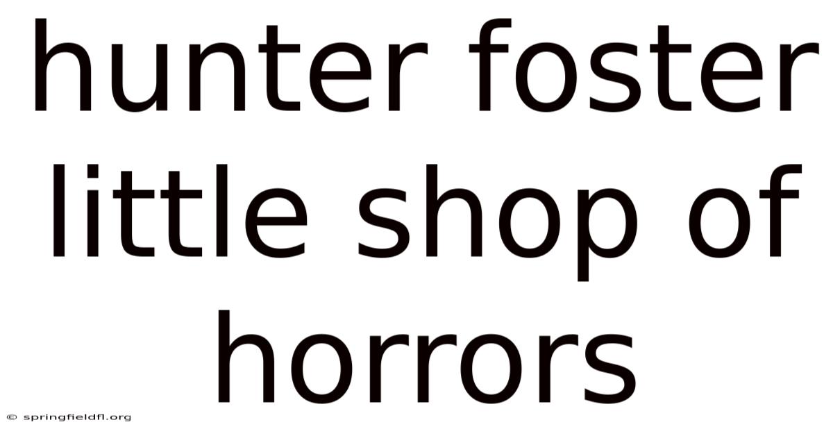 Hunter Foster Little Shop Of Horrors