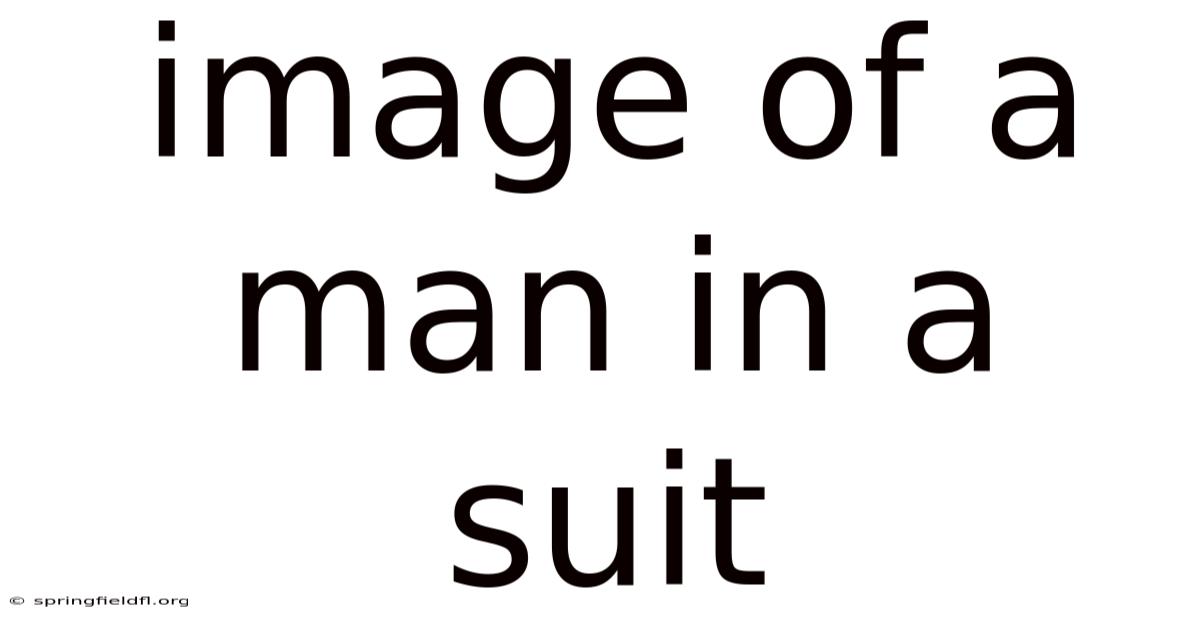 Image Of A Man In A Suit