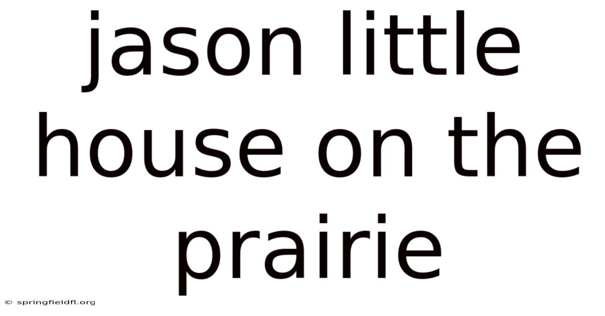 Jason Little House On The Prairie