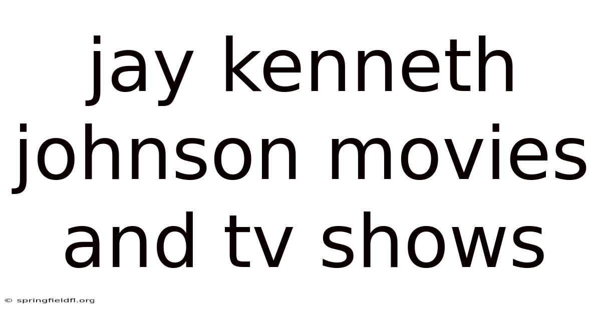 Jay Kenneth Johnson Movies And Tv Shows