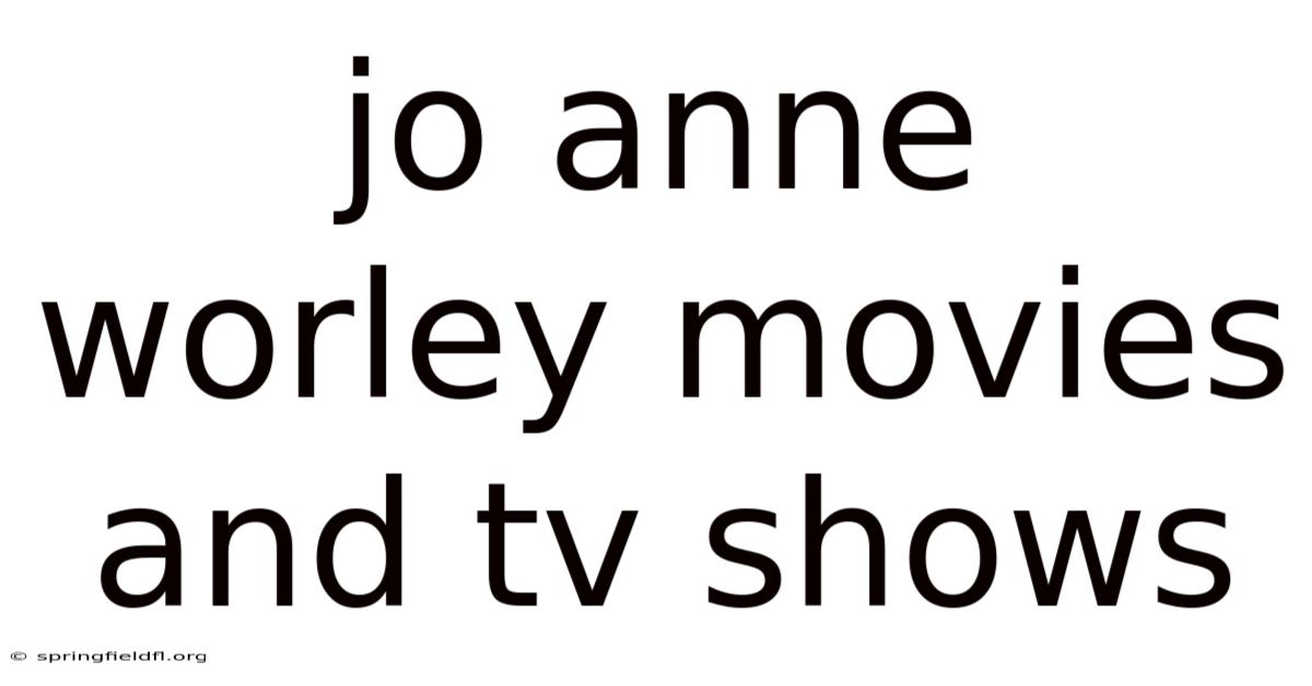 Jo Anne Worley Movies And Tv Shows
