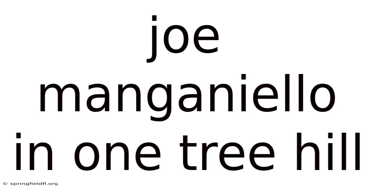 Joe Manganiello In One Tree Hill