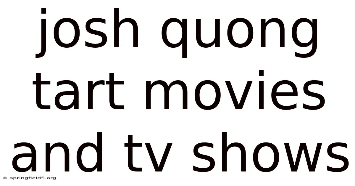 Josh Quong Tart Movies And Tv Shows