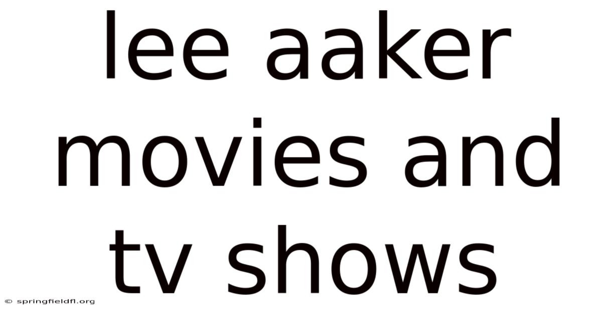 Lee Aaker Movies And Tv Shows