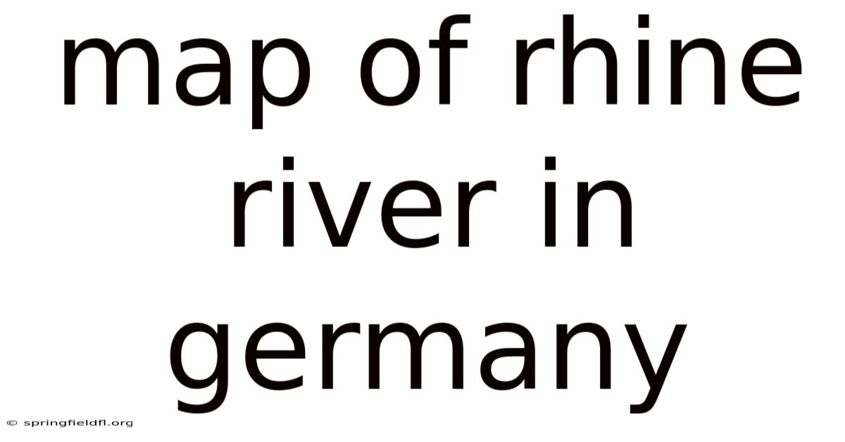 Map Of Rhine River In Germany