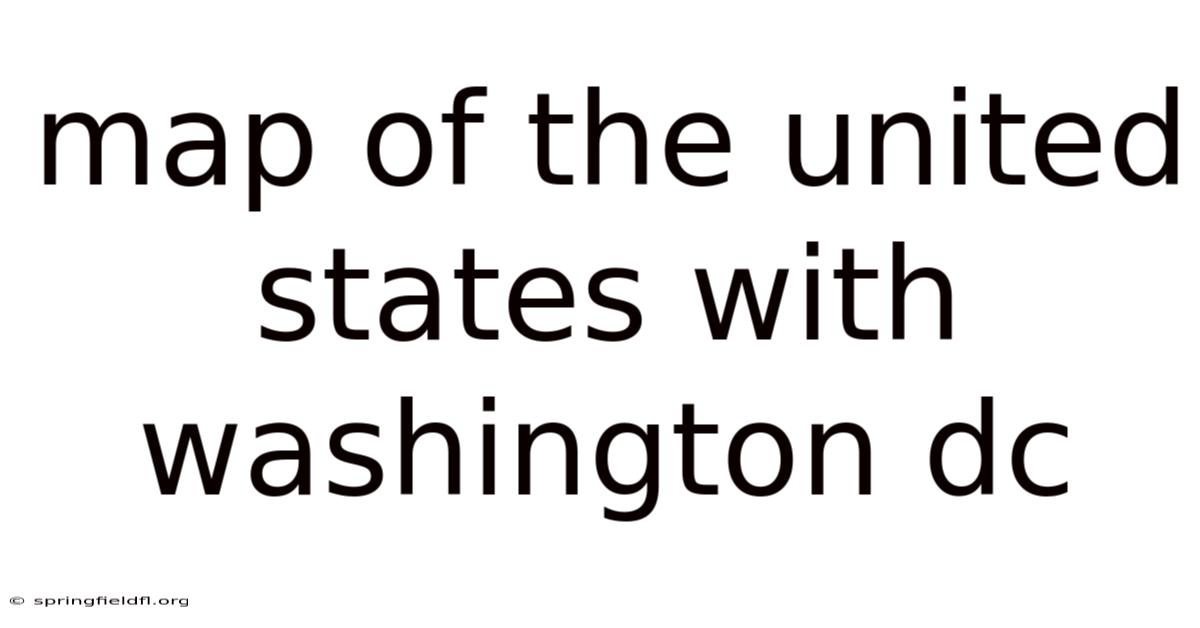 Map Of The United States With Washington Dc