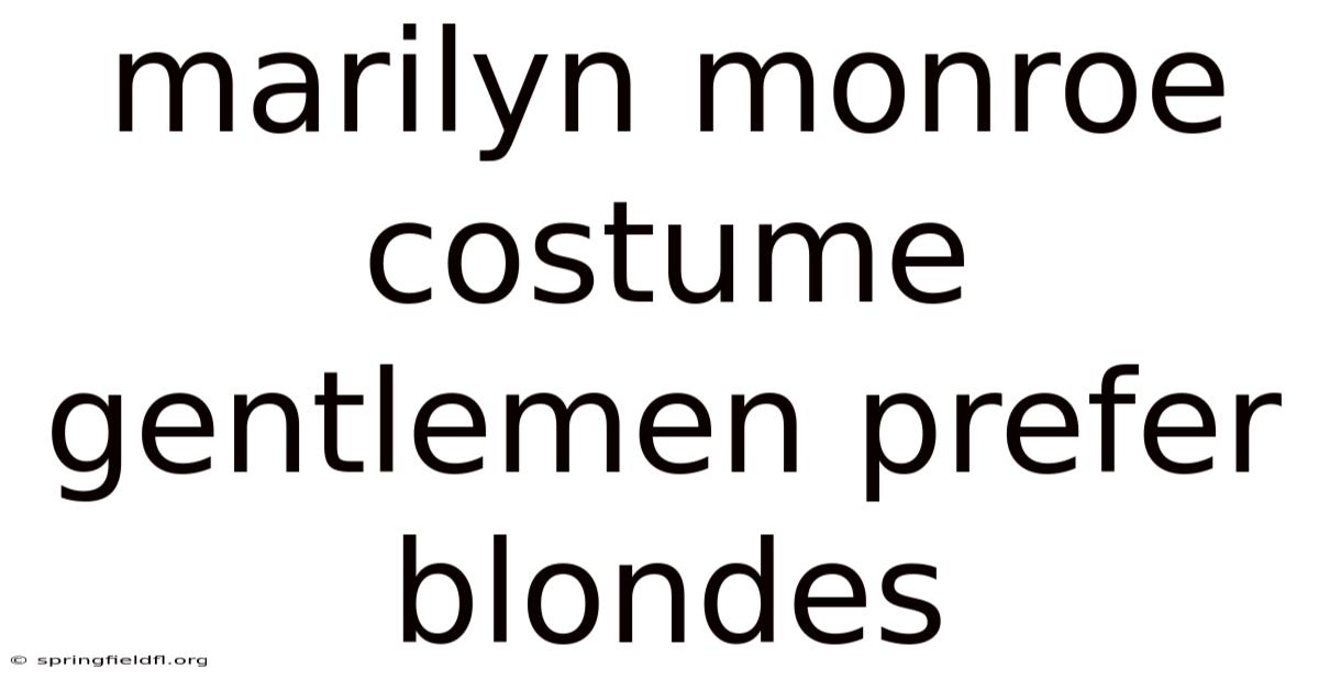 Marilyn Monroe Costume Gentlemen Prefer Blondes