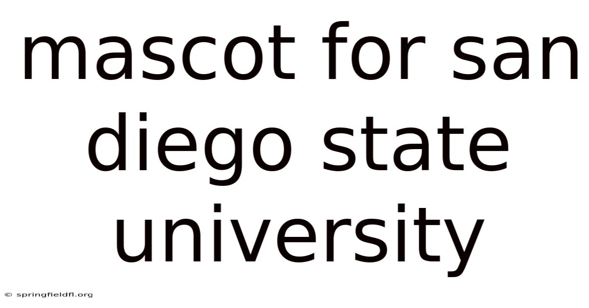 Mascot For San Diego State University