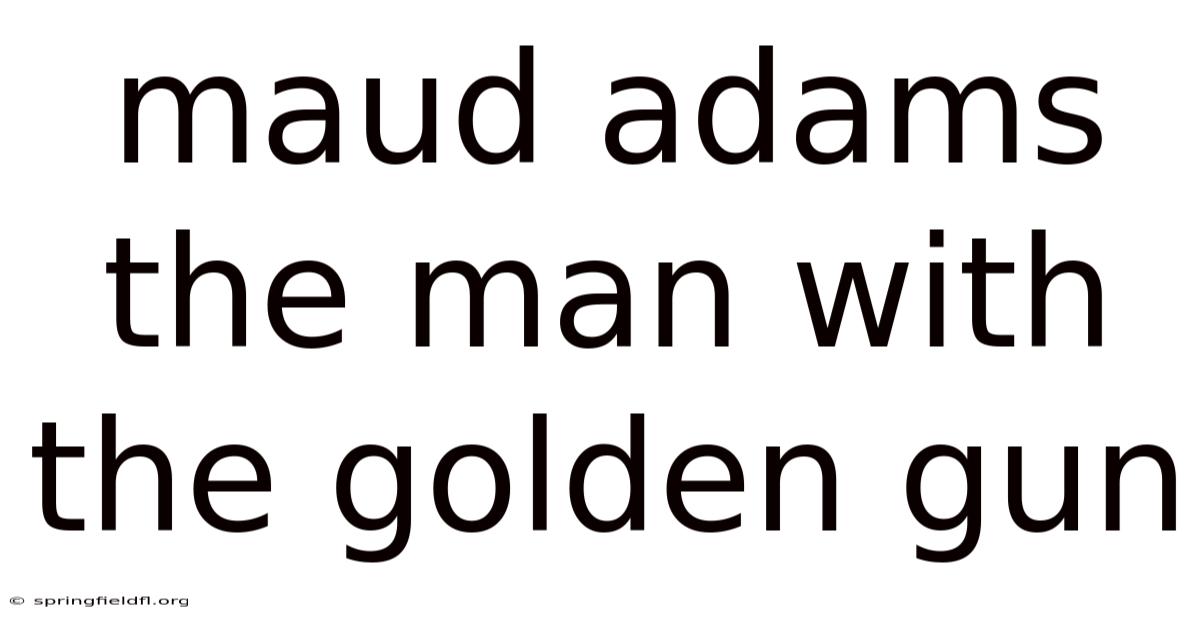 Maud Adams The Man With The Golden Gun