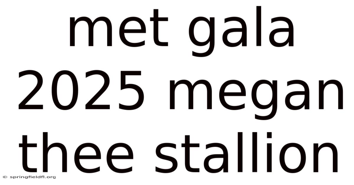 Met Gala 2025 Megan Thee Stallion