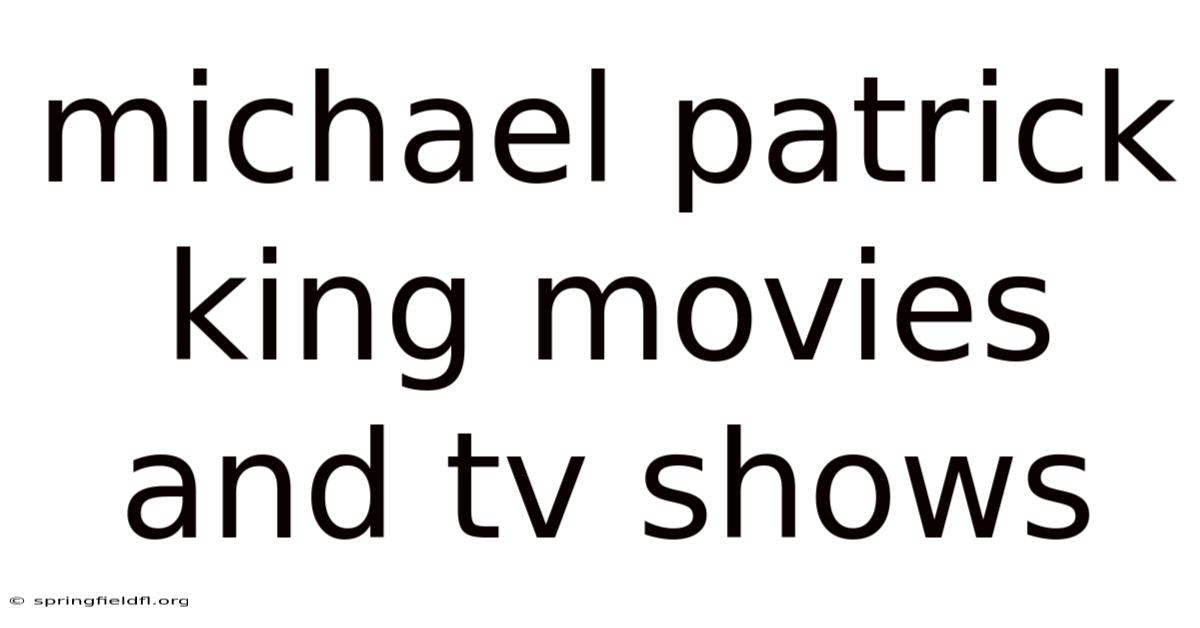 Michael Patrick King Movies And Tv Shows