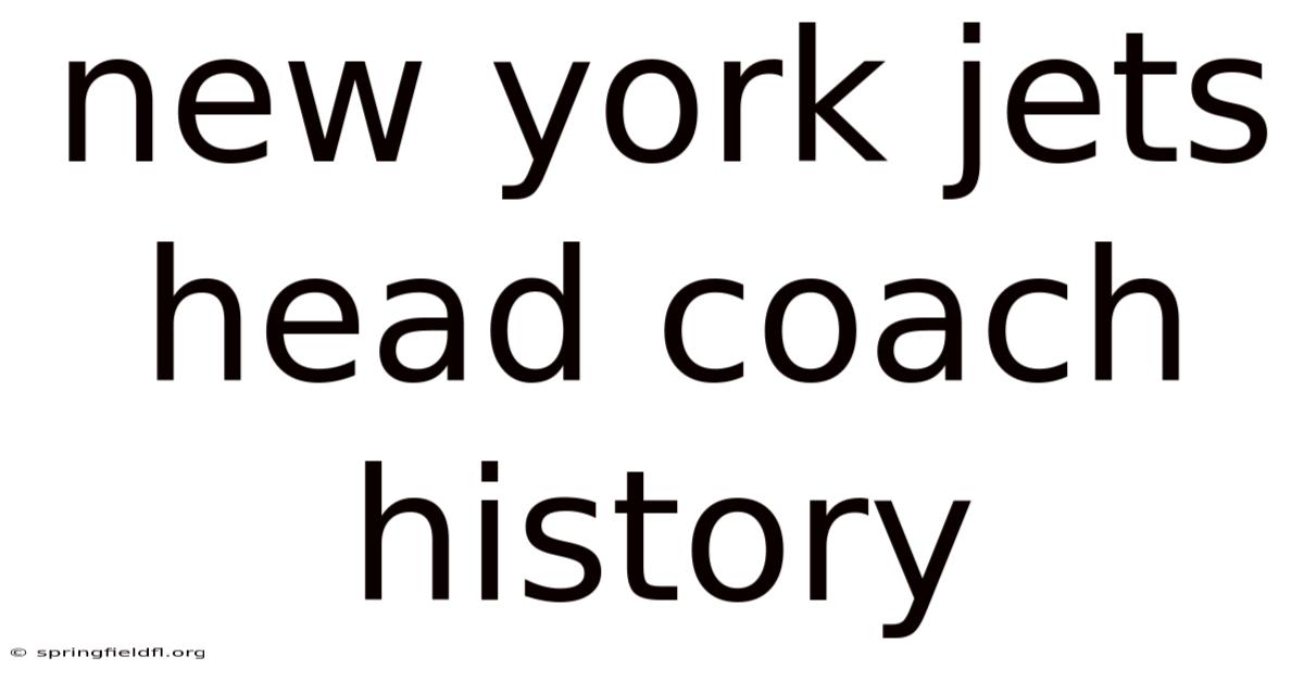 New York Jets Head Coach History