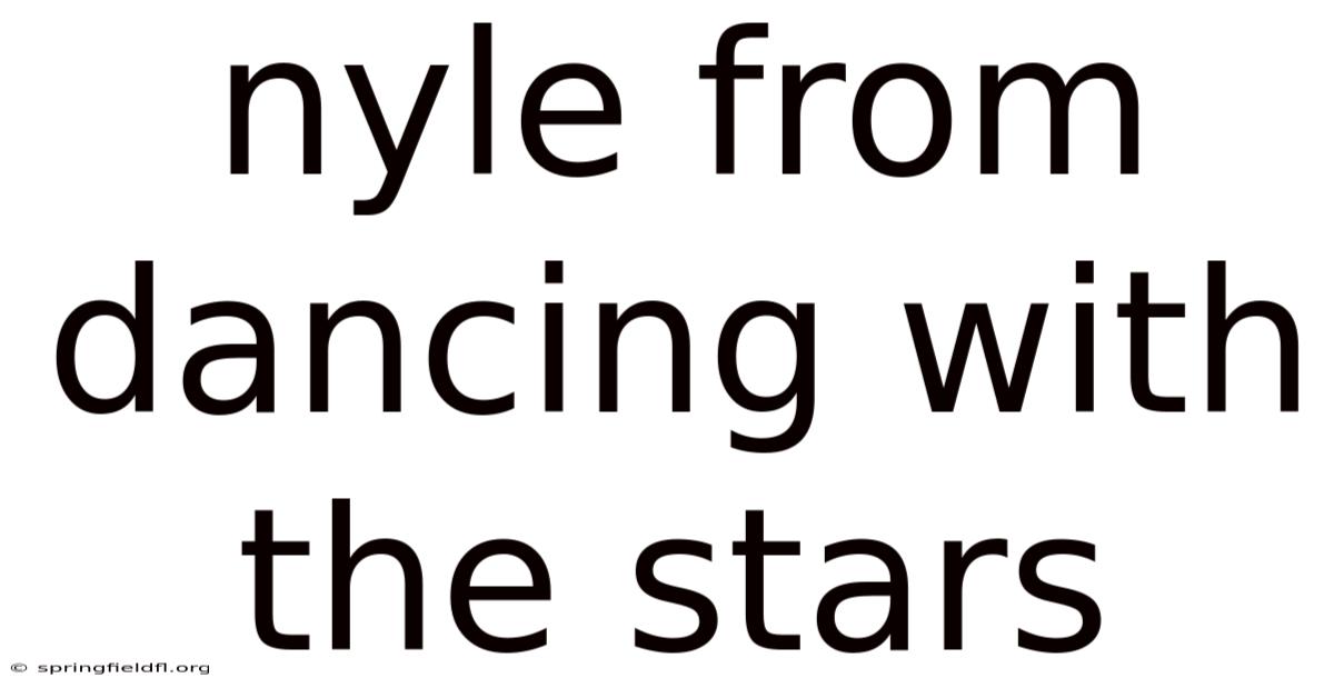 Nyle From Dancing With The Stars