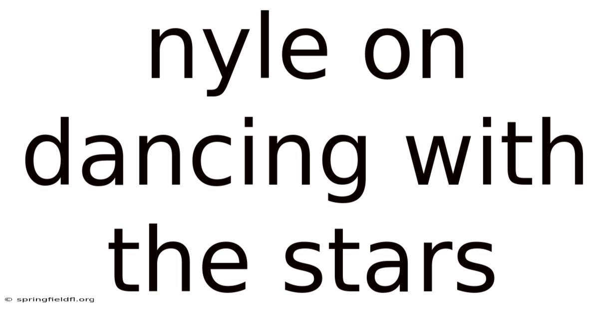 Nyle On Dancing With The Stars