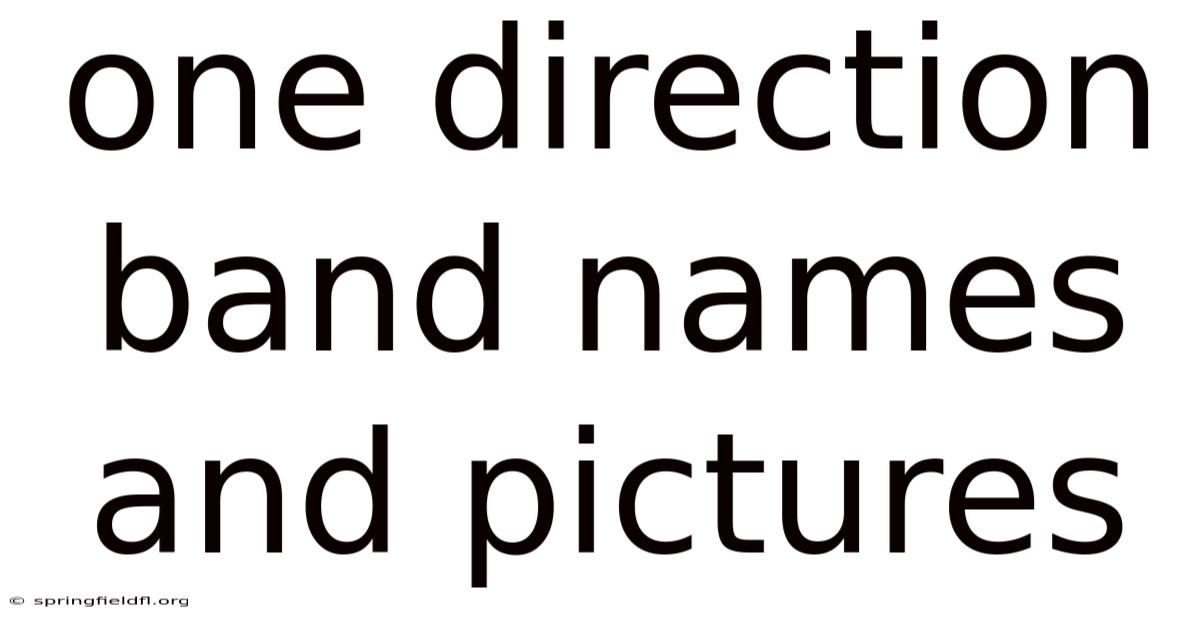 One Direction Band Names And Pictures