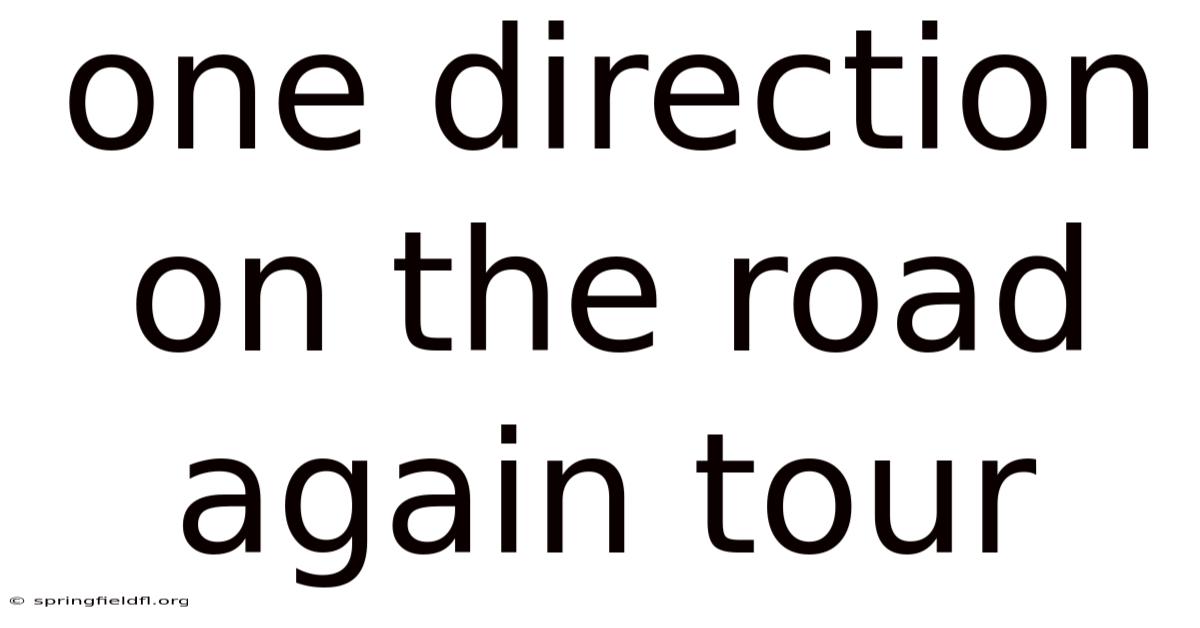 One Direction On The Road Again Tour