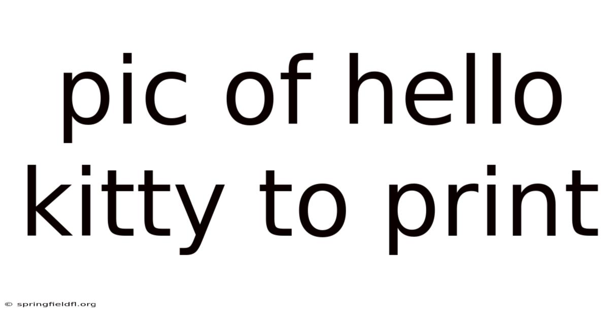 Pic Of Hello Kitty To Print