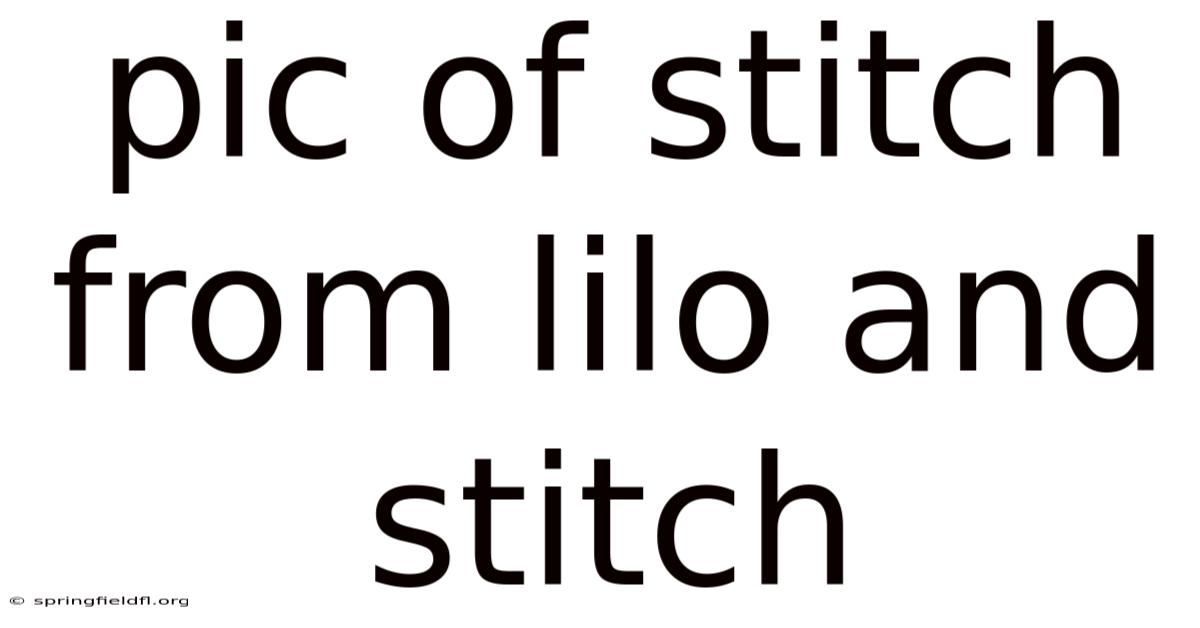 Pic Of Stitch From Lilo And Stitch