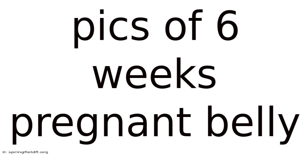 Pics Of 6 Weeks Pregnant Belly