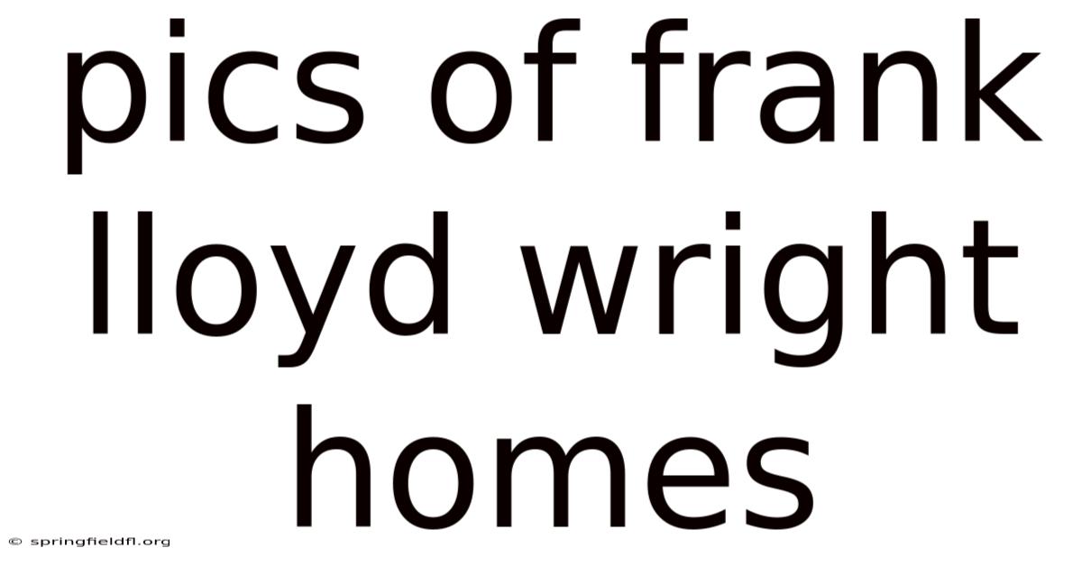 Pics Of Frank Lloyd Wright Homes