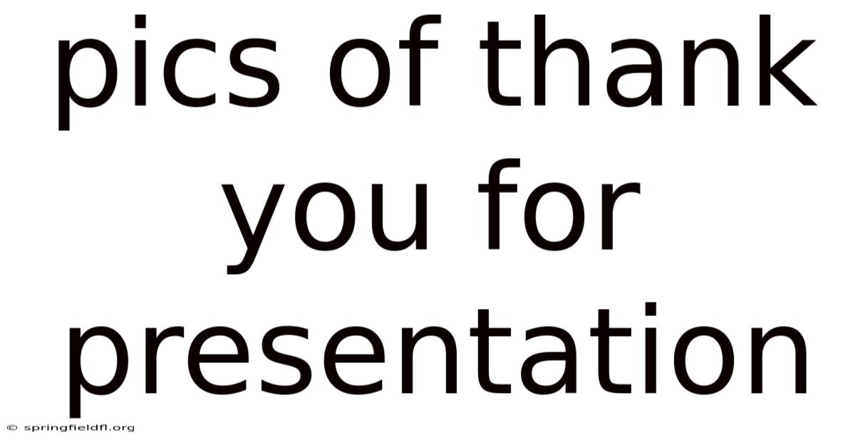 Pics Of Thank You For Presentation