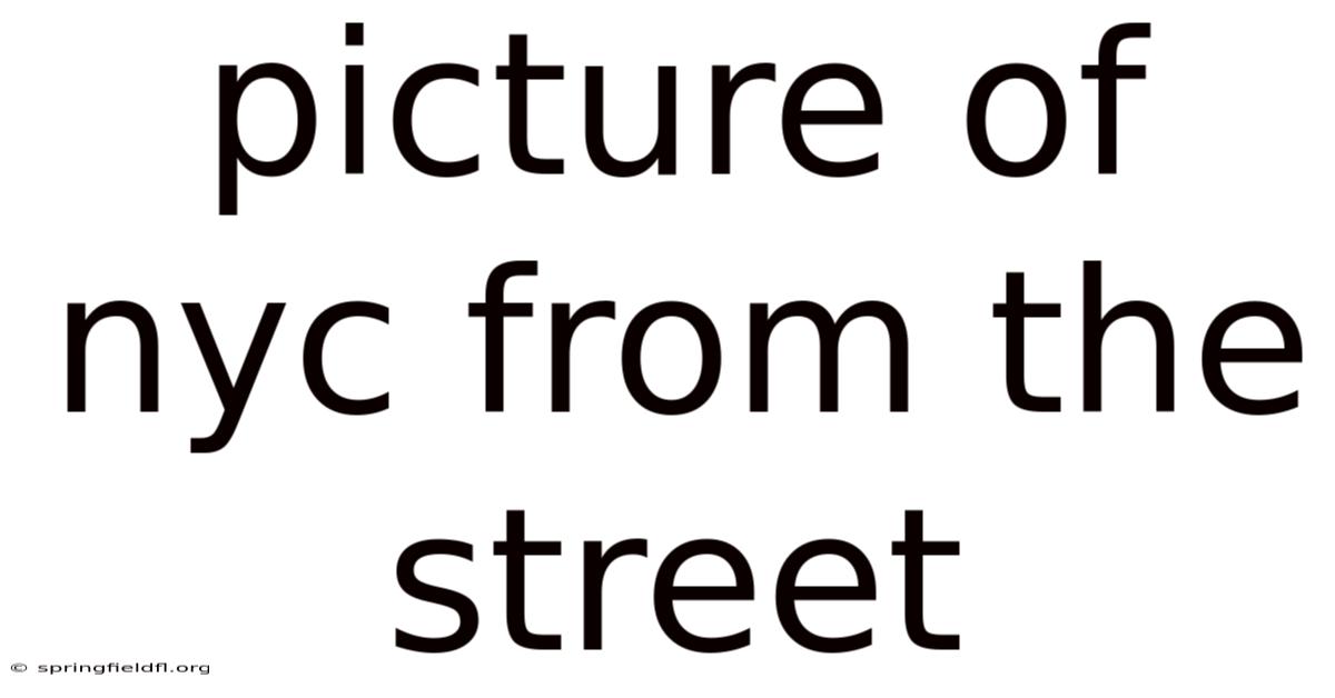 Picture Of Nyc From The Street