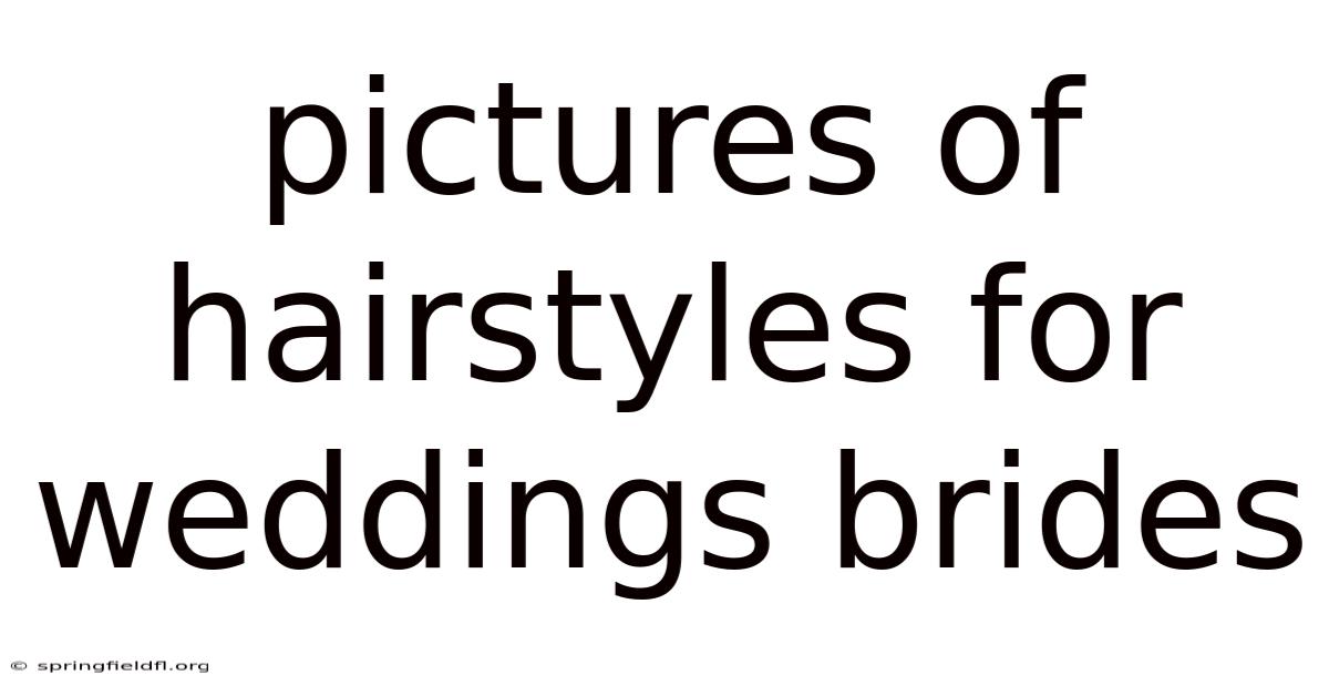 Pictures Of Hairstyles For Weddings Brides