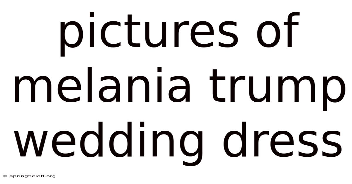 Pictures Of Melania Trump Wedding Dress