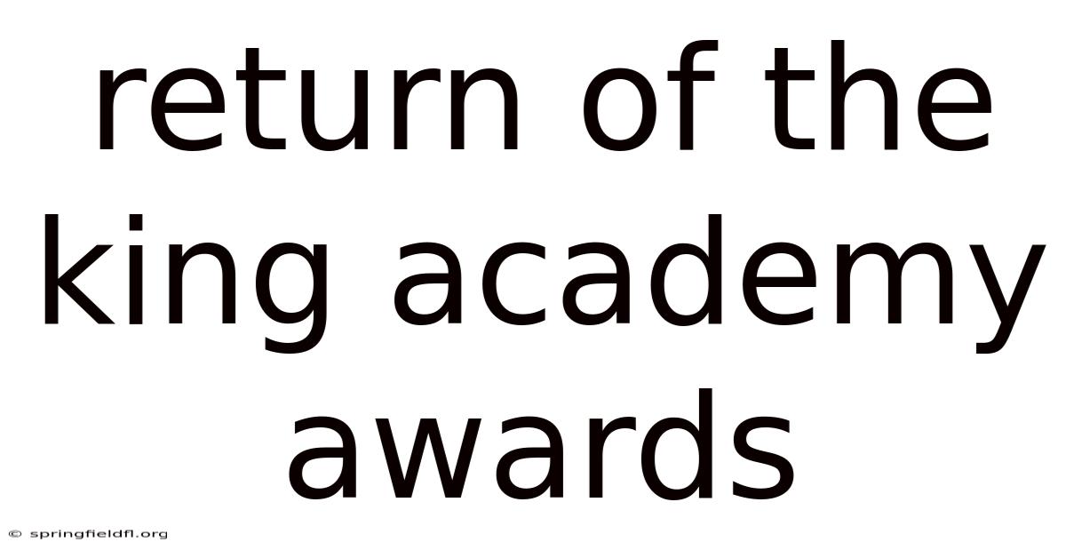 Return Of The King Academy Awards
