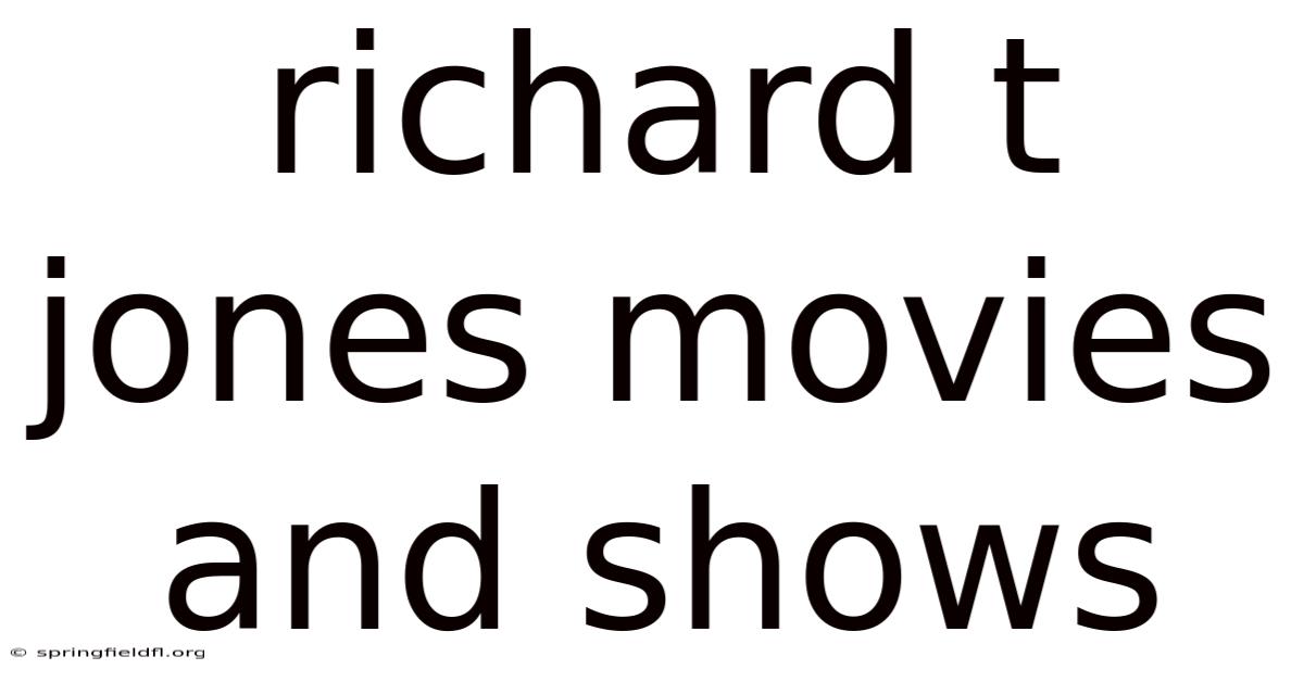 Richard T Jones Movies And Shows