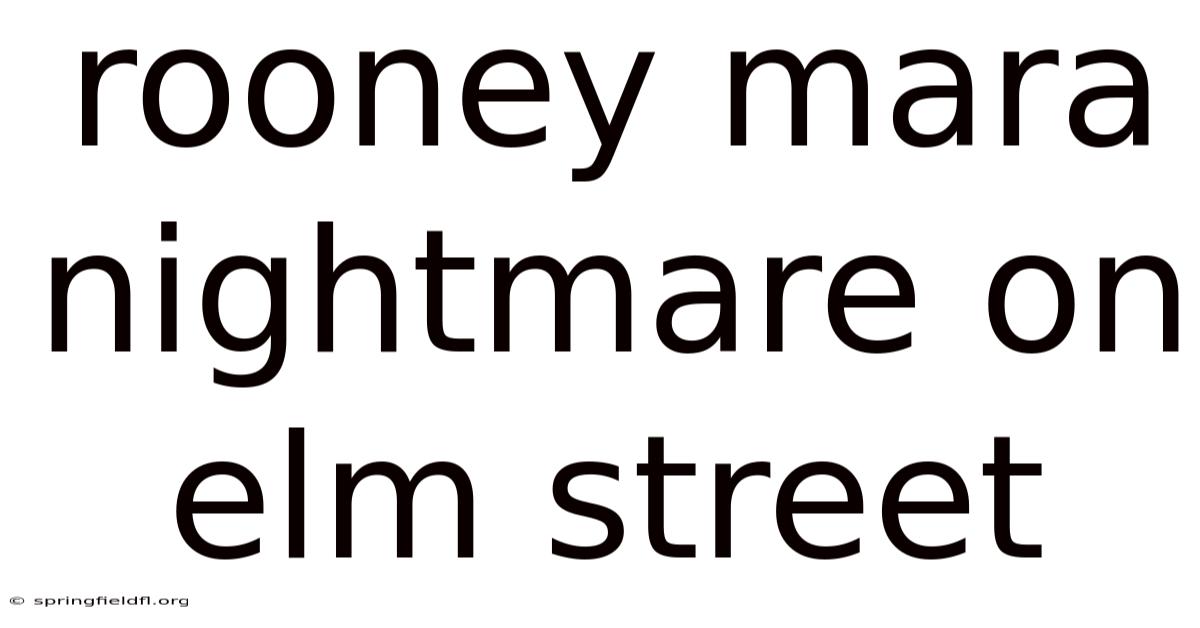 Rooney Mara Nightmare On Elm Street