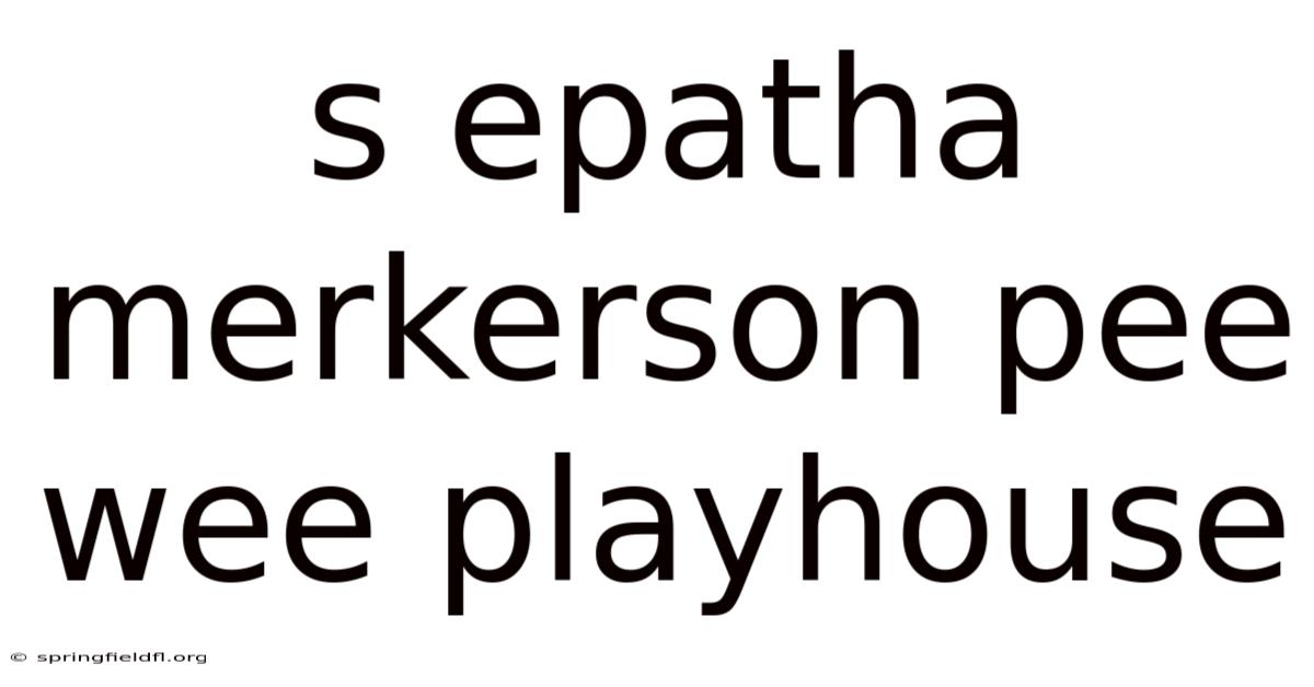 S Epatha Merkerson Pee Wee Playhouse